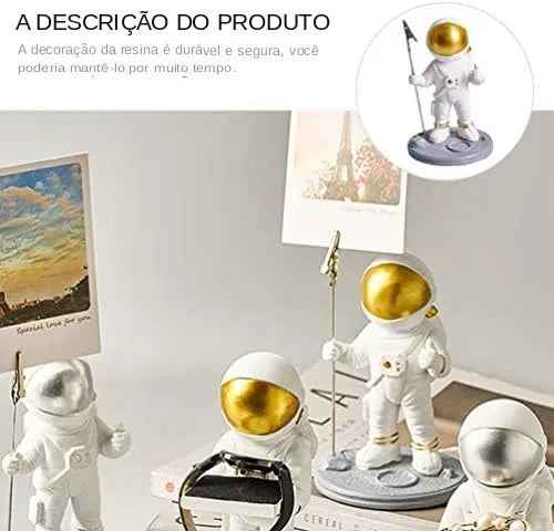 Astronauta Escultura em Resina Para Decoração - Linne