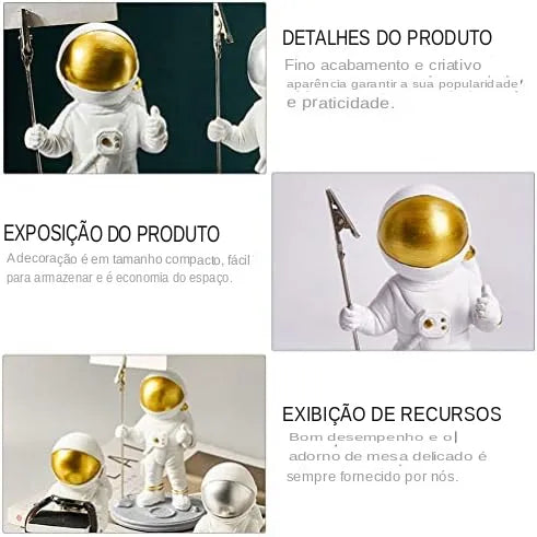 Astronauta Escultura em Resina Para Decoração - Linne