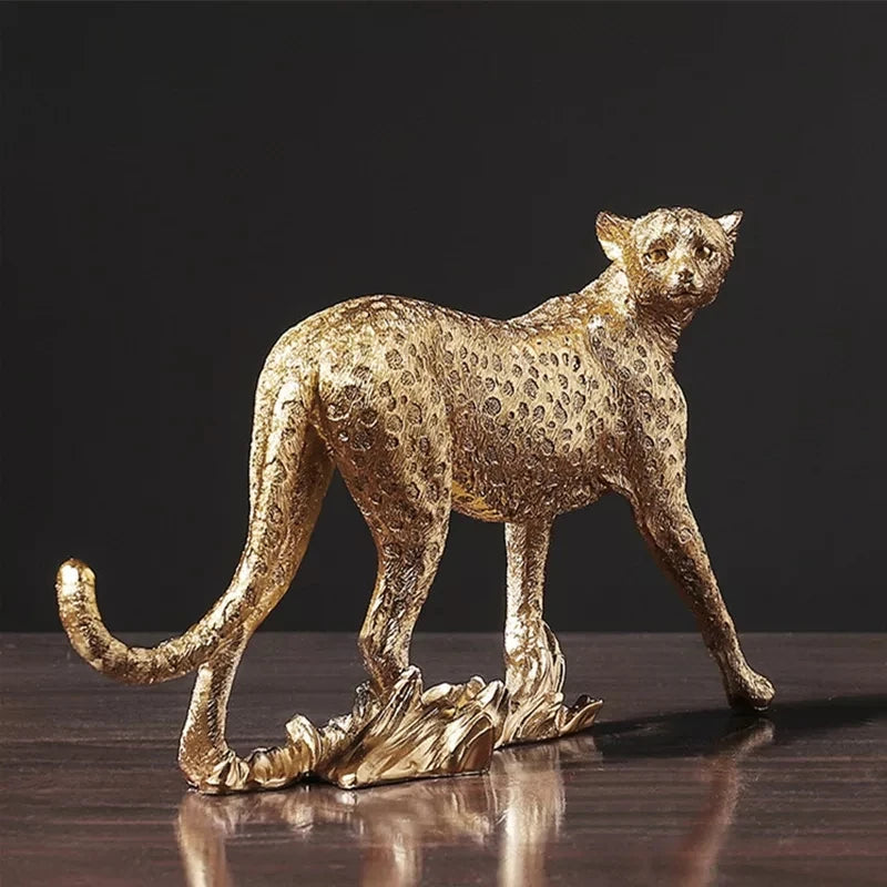 Escultura Pantera Leopardo Decoração - Linne