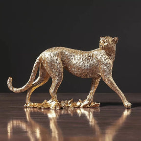 Escultura Pantera Leopardo Decoração - Linne