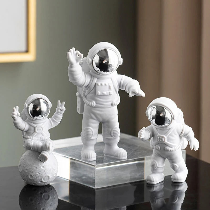 3 Peças de Resina Astronauta Decoração - Linne